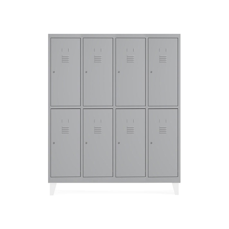 Taquilla metalica rocada 300 4 modulos x 2 puertas gris 1210x500x1800 mm