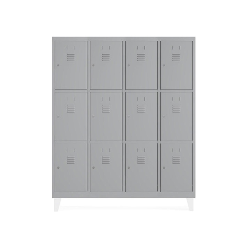 Taquilla metalica rocada 300 4 modulos x 3 puertas gris 1210x500x1800 mm
