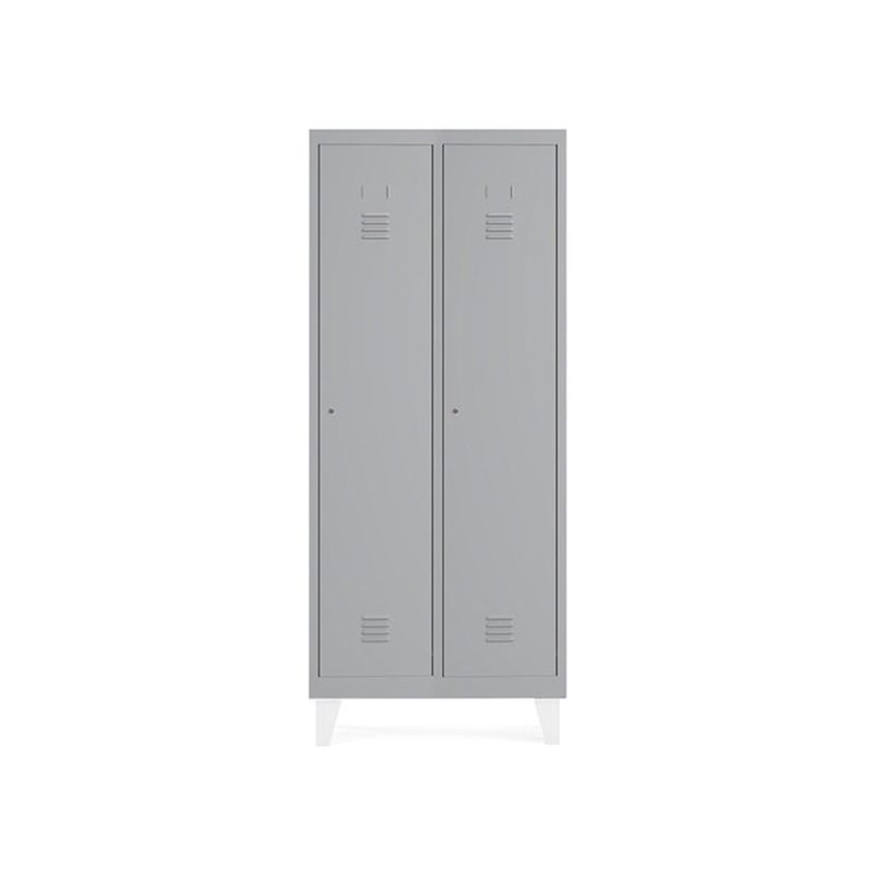 Taquilla metalica rocada 400 2 modulos x 1 puerta gris 820x500x1800 mm