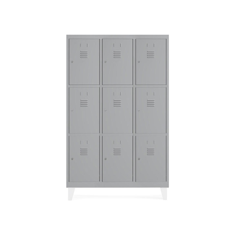 Taquilla metalica rocada 400 3 modulos x 3 puertas gris 1210x500x1800 mm