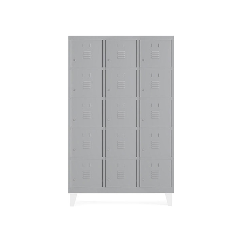 Taquilla metalica rocada 400 3 modulos x 5 puertas gris 1210x500x1800 mm
