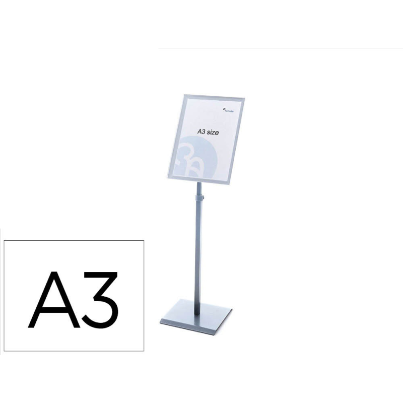 Expositor rocada de suelo magnetico rotativo 90 horizontal/vertical altura ajustable din a3