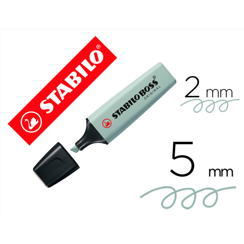 Rotulador stabilo boss pastel fluorescente 70 nature colors verde tierra