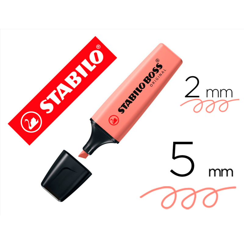 Rotulador stabilo boss pastel fluorescente 70 nature colors siena