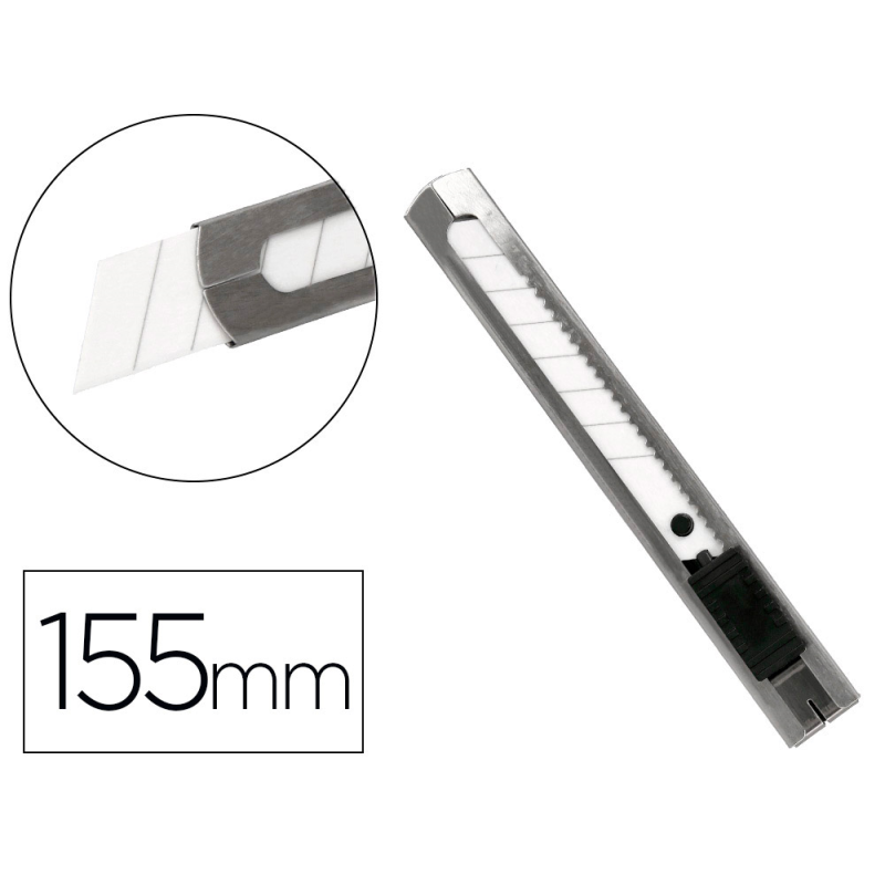 Cuter q-connect metalico ancho cuchilla ceramica 18 mm xd- c78 con clip blister 1 unidad