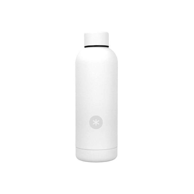 Botella portaliquidos antartik isotermica acero inoxidable libre de bpa color blanco 500 ml