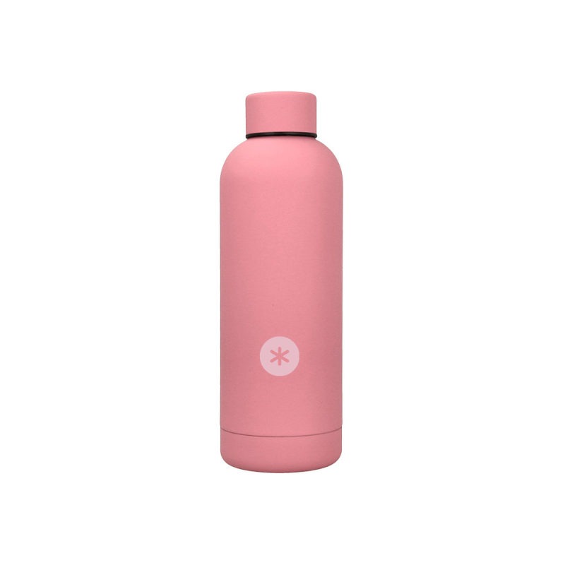Botella portaliquidos antartik isotermica acero inoxidable libre de bpa color rosa 500 ml