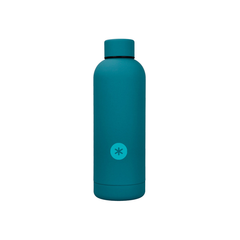Botella portaliquidos antartik isotermica acero inoxidable libre de bpa color turquesa 500 ml