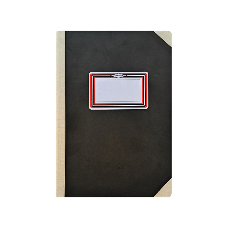 Libro cartone cosido fernandes flecha din a5+ liso 50 hojas 100 gr negro