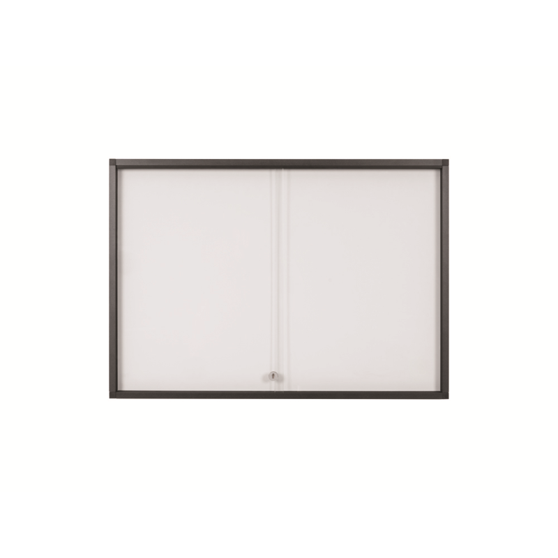 Vitrina de anuncios bi-office 18 a4 magnetica para interior slim antracita 1351x39x946 mm