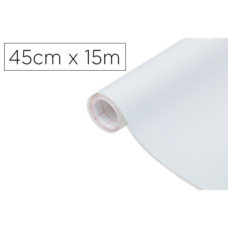 Rollo adhesivo d-c-fix blanco mate ancho 45 cm largo 15 mt