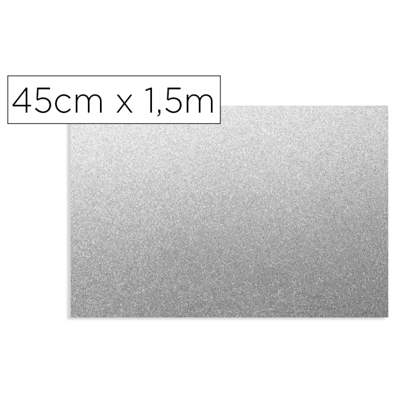 Rollo adhesivo d-c-fix plata metal brillo ancho 45 cm largo 1,5 mt