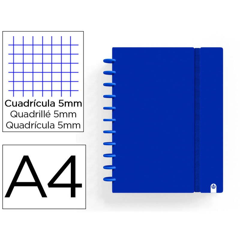 Cuaderno carchivo ingeniox foam a4 80h cuadricula azul osc