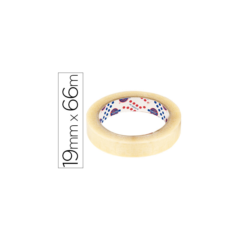 Cinta adhesiva eurocel 66 mt x 19 mm