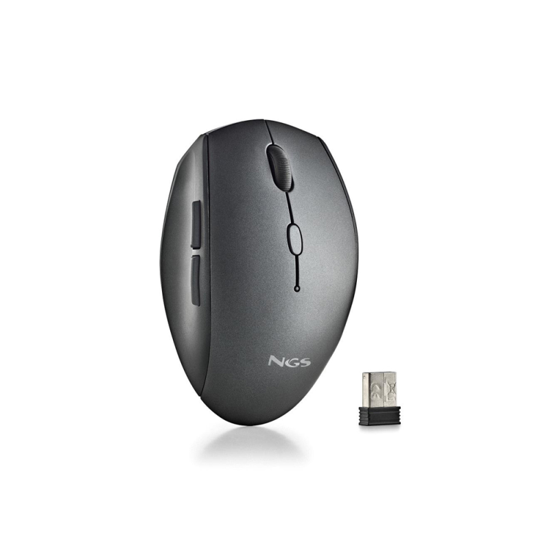 Raton ngs bee 800/1200/1600 dpi inalambrico 5 botones receptor usb-a 2,4 ghz color negro