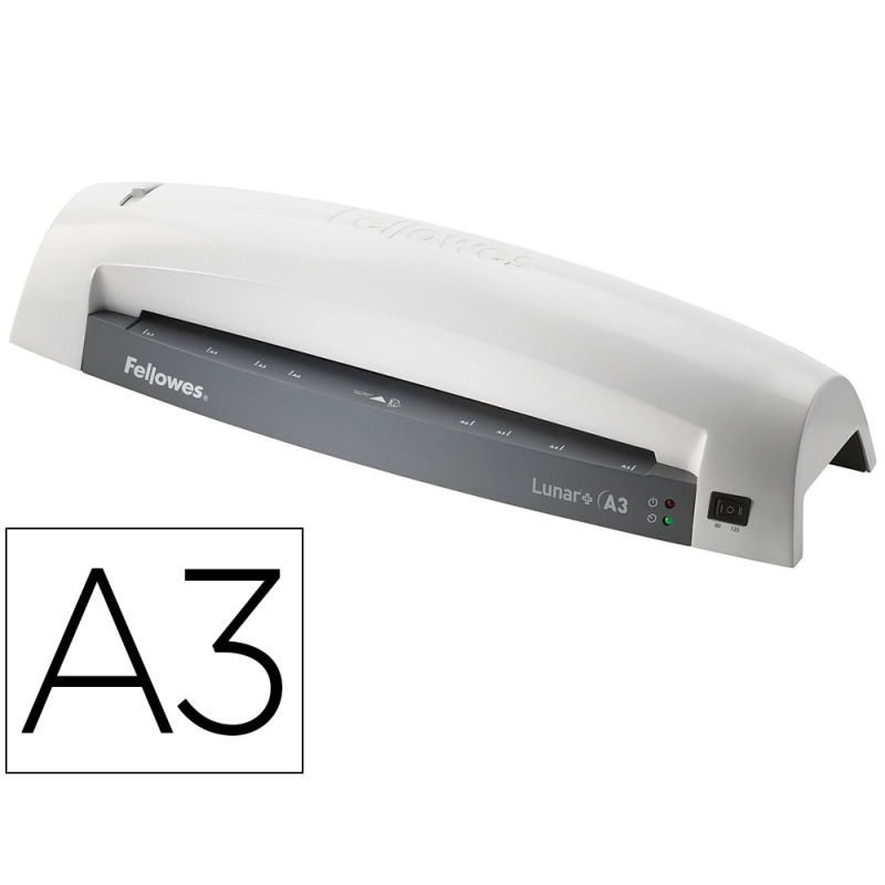 Plastificadora fellowes lunar a3 2 rodillos sistema antiatascos hasta 125 mc color blanco
