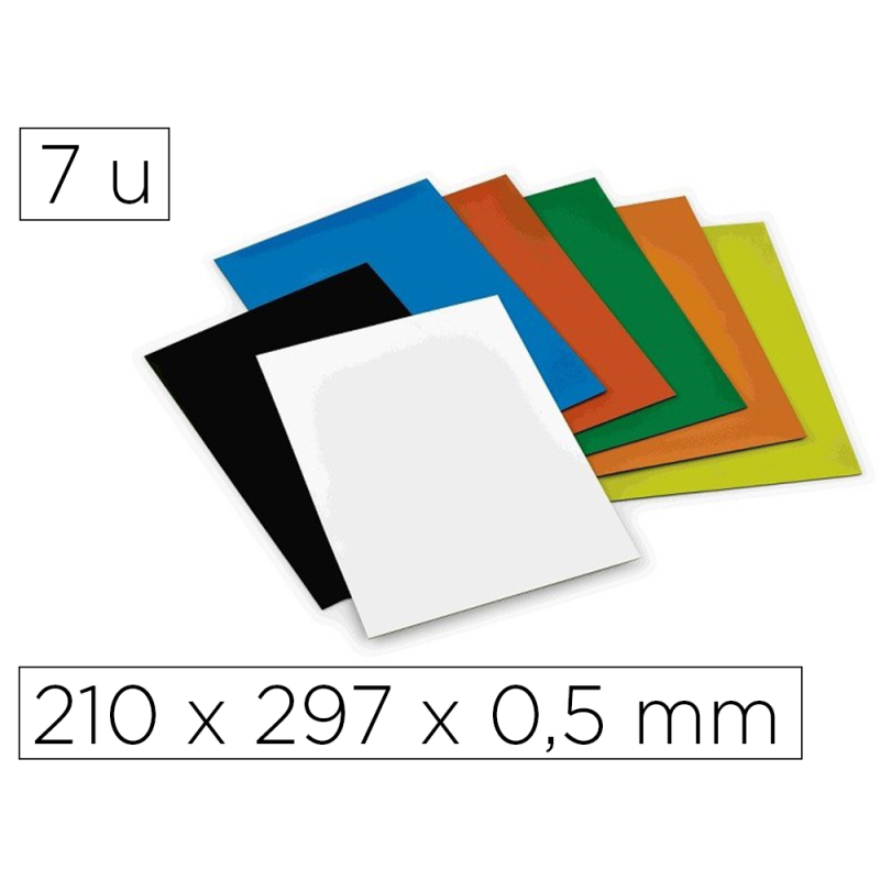 Iman faibo recortable 210x297x0,5 mm pack de 7 unidades colores surtidos