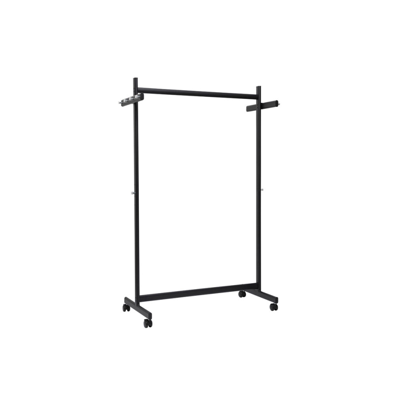Perchero maulsamba 10 colgadores caballete con ruedas color negro 116x508x1725 mm