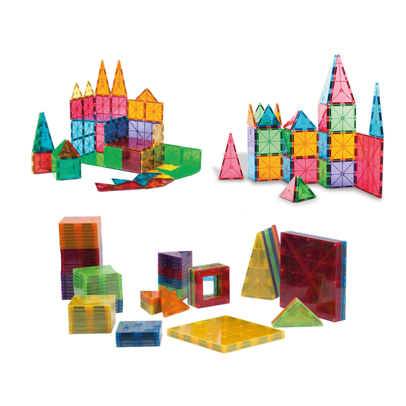 Juego de construccion amaya magtiles 104 piezas 3d formas y colores surtidos