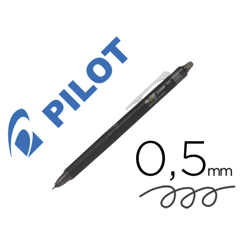 Boligrafo pilot frixion point clicker borrable 0,5 mm negro
