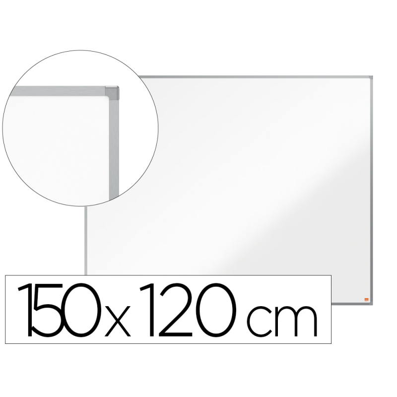 Pizarra blanca nobo essence acero lacado 1500x1200 mm