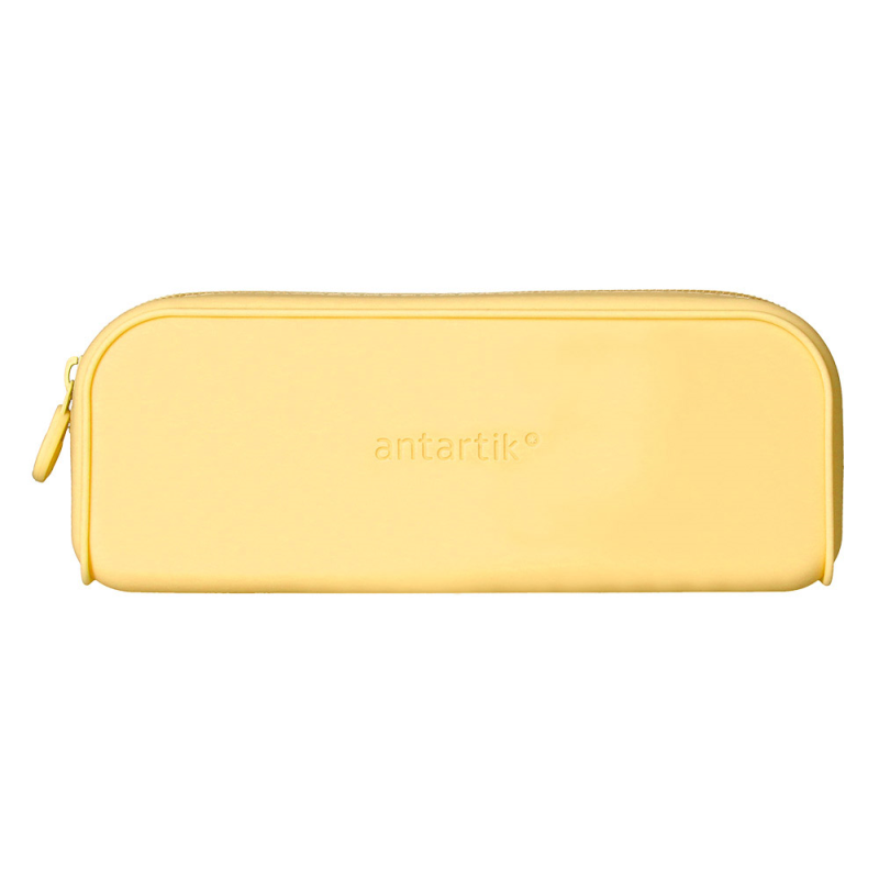 Estuche portatodo antartik prisma silicona soft rectangular 185x50x75 mm color amarillo