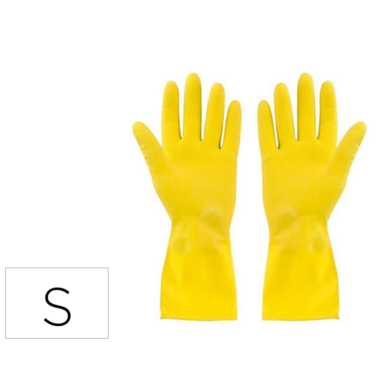 Guantes de latex satinados con relieve anti deslizante sin polvo par talla pequeña
