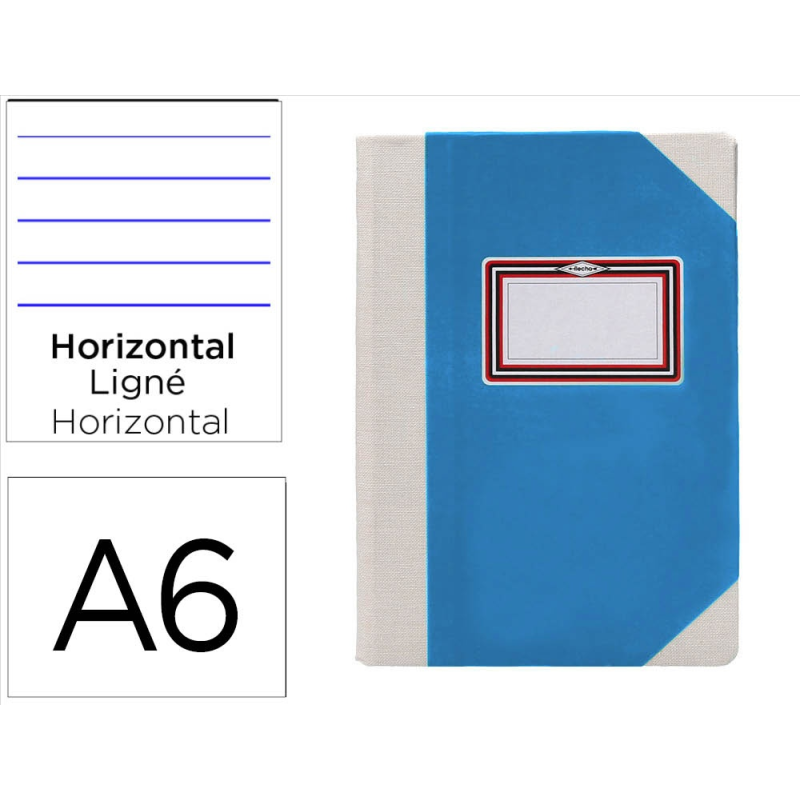Libro cartone cosido fernandes flecha din a6+ rayado horizontal 50 hojas 100 gr amarillo