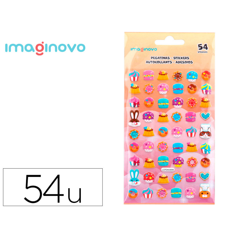 Pegatinas imaginovo dulces magic dreams con relieve 190x105 mm en blister