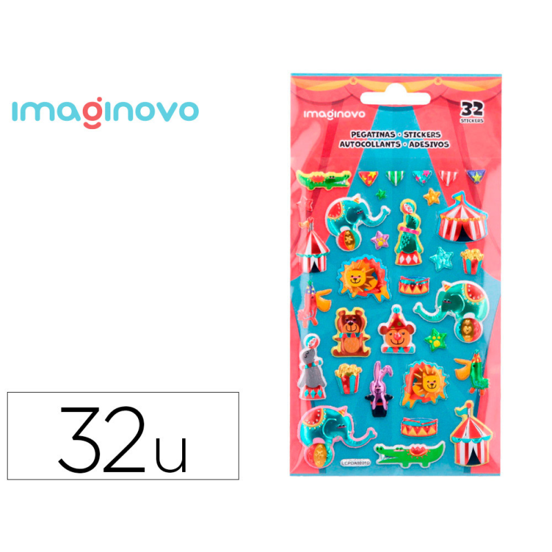 Pegatinas imaginovo kids circo goma eva 190x105 mm en blister