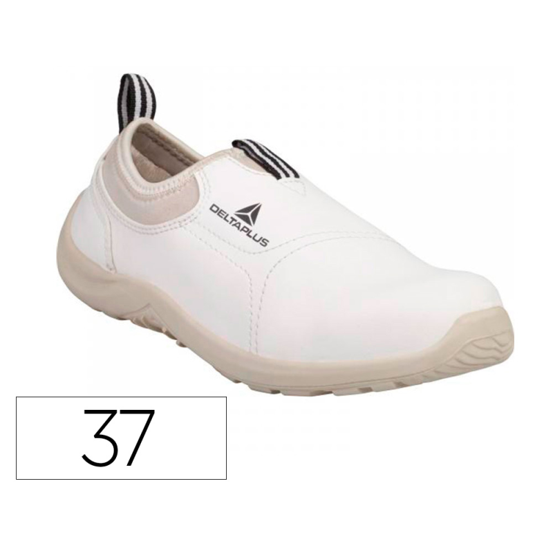 Zapatos de seguridad deltaplus microfibra pu suela pu mono-densidad color blanco talla 37