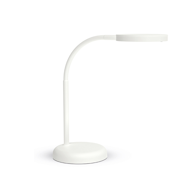 Lampara de escritorio maul led 5w 769lm luz calida brazo y cabezal giratorios blanca