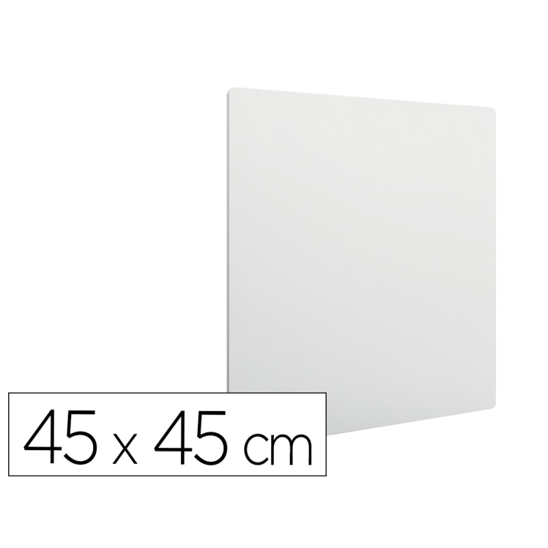 Pizarra blanca nobo modular sin marco acero magnetica 450x450 mm