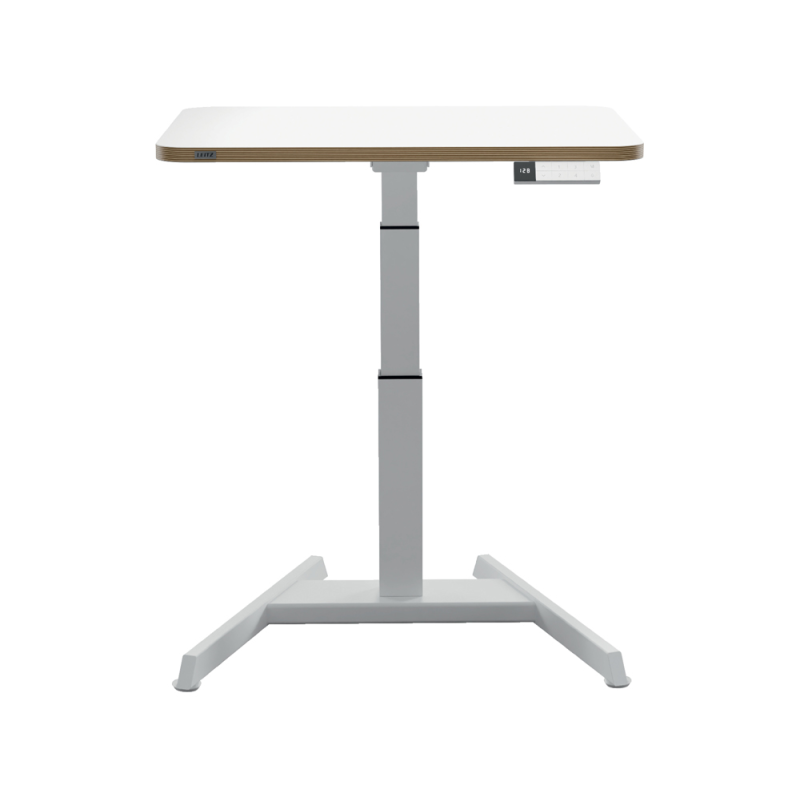 Mesa leitz ergo regulable en altura electricamente tablero 80x60 cm con usb-c y usb 5v color blanco