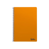 Cuaderno espiral liderpapel a4 smart tapa blanda 80h 75gr cuadro 4mm con margen color naranja