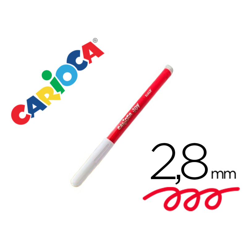Rotulador carioca joy punta fina 2,8 mm lavable color rojo