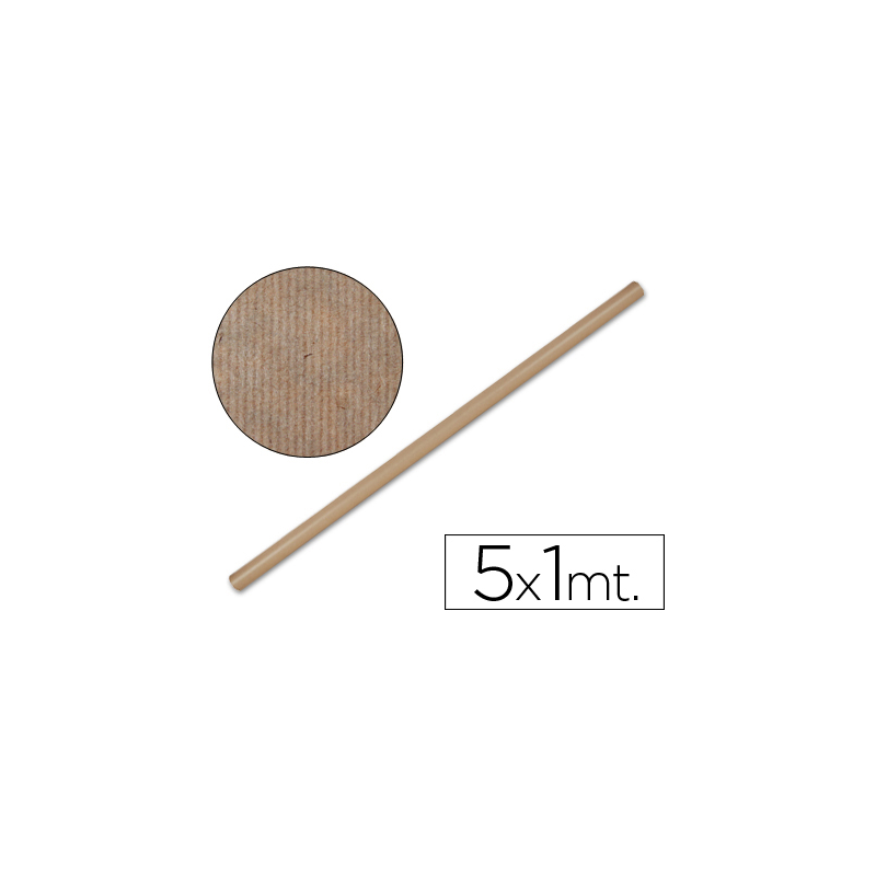 Papel kraft liderpapel marron rollo 5x1 mt
