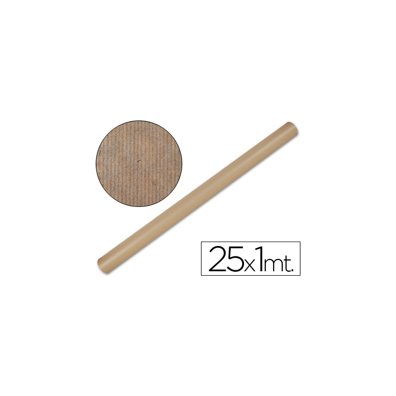 Papel kraft liderpapel marron rollo 25x1 mt