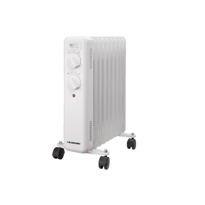 Radiador de aceite blaupunkt 2000w 9 elementos calorificos proteccion sobrecalentamiento con ruedas color blanco