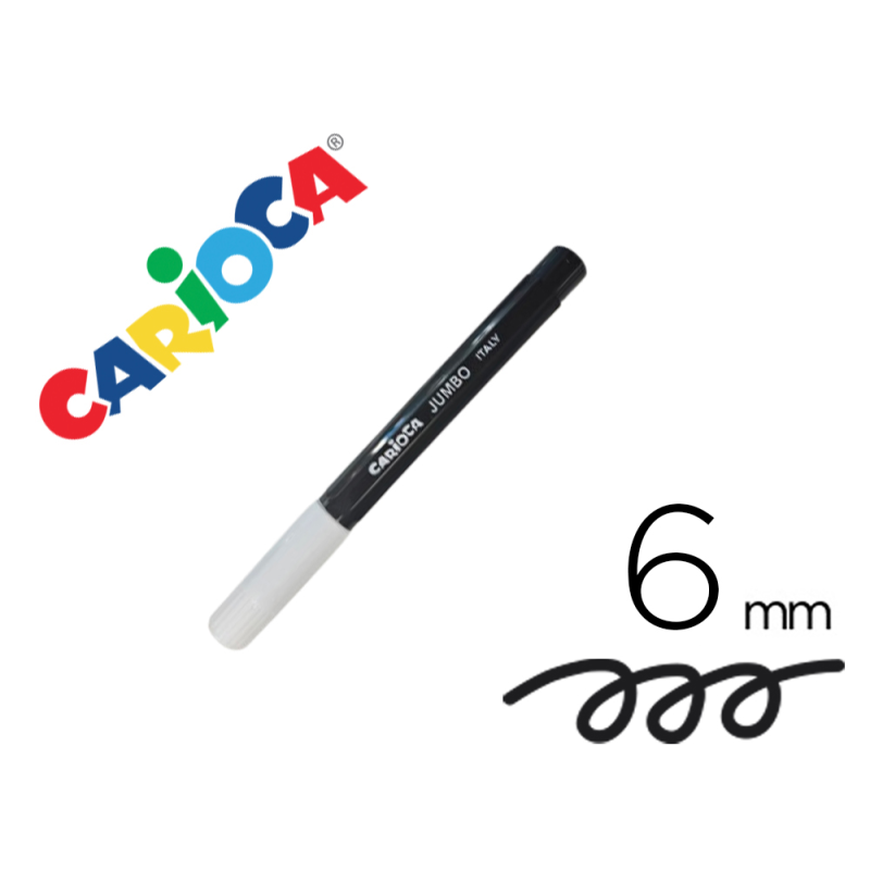 Rotulador carioca jumbo lavable negro punta gruesa 6 mm