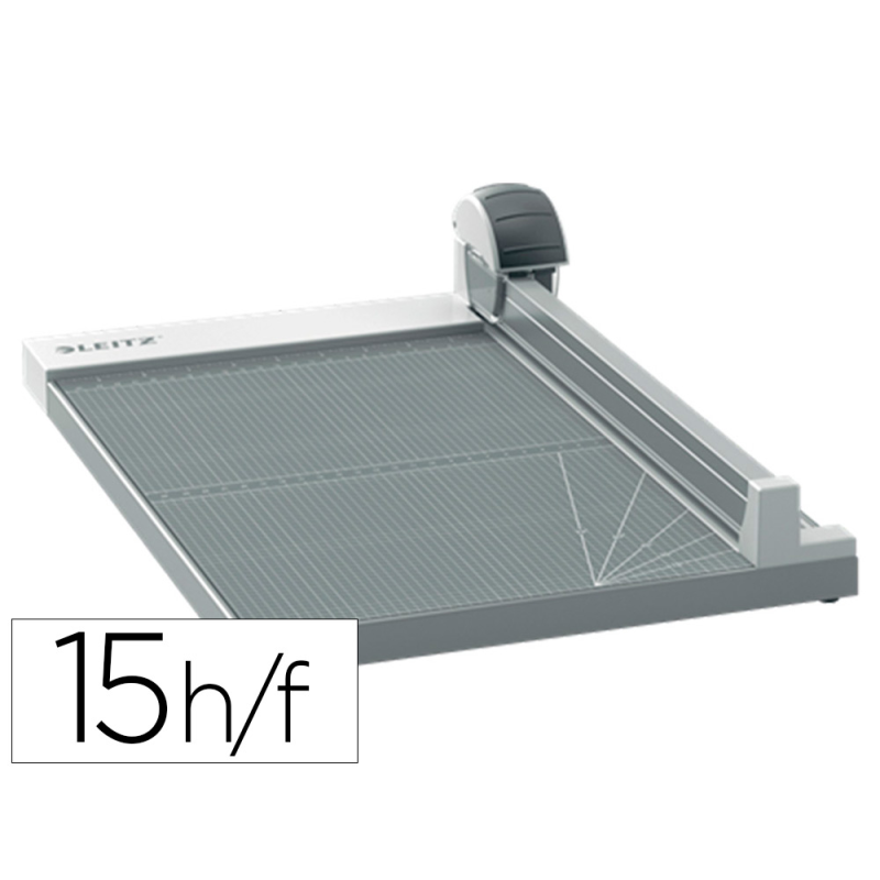 Cizalla de rodillo leitz precision office a4+ base madera plastificada longitud corte 381 mm capacidad de