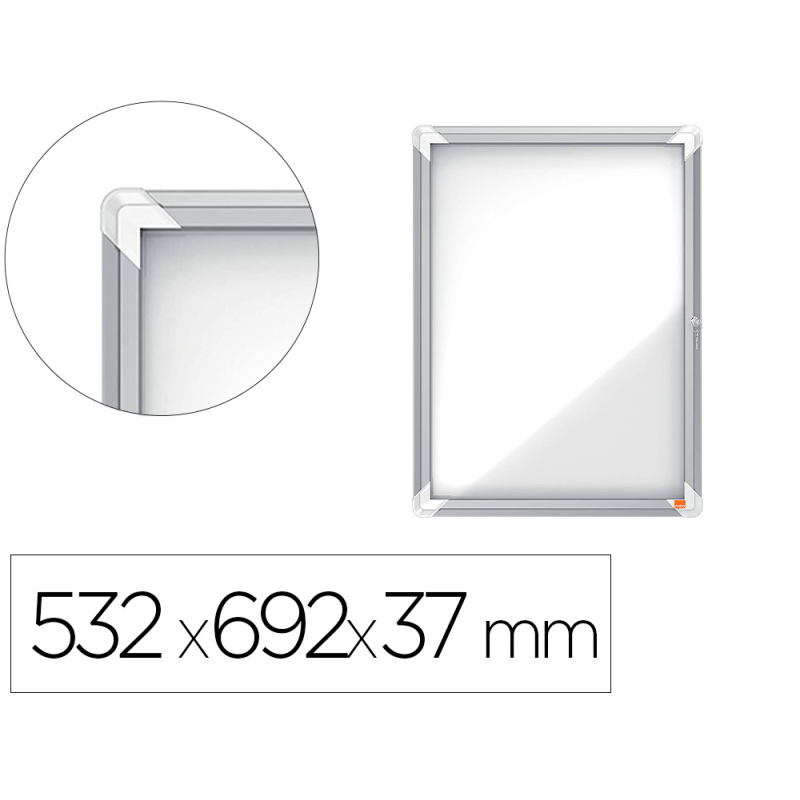 Vitrina de anuncios nobo premium plus magnetica 4 x din a4 532x692x37 mm