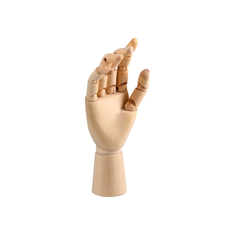 Maniqui mano liderpapel para pintura y dibujo articulado y flexible de madera 18 cm certificado fsc