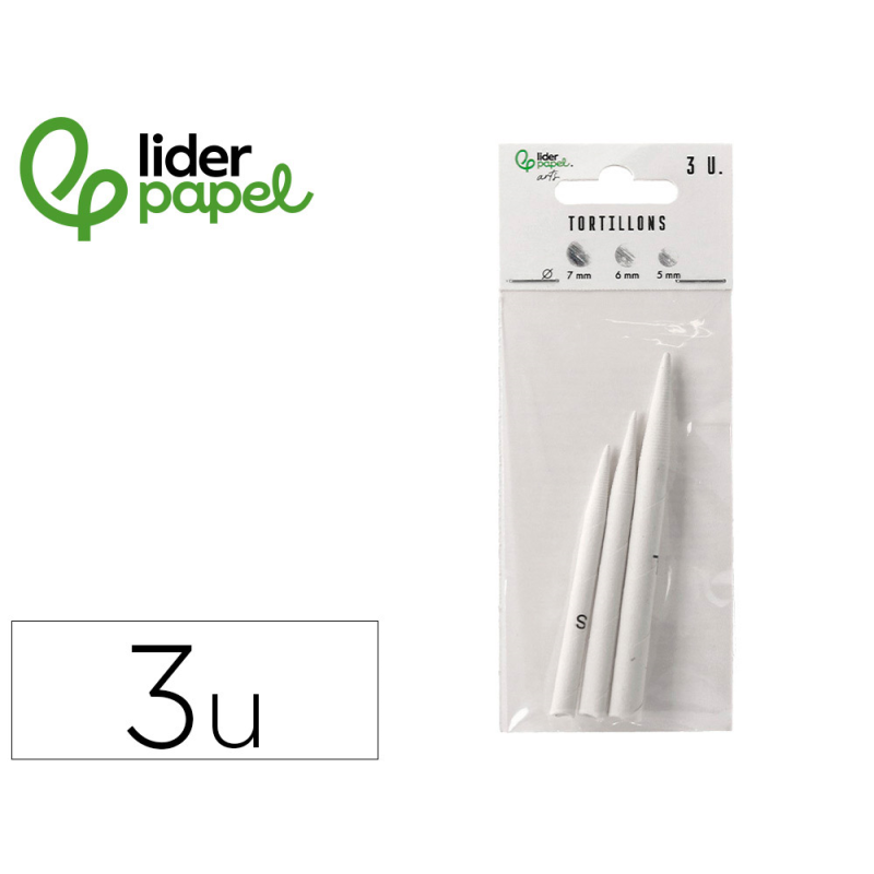 Difumino liderpapel bolsa de 3 unidades diametros surtidos 70 mm / 80 mm / 90 mm