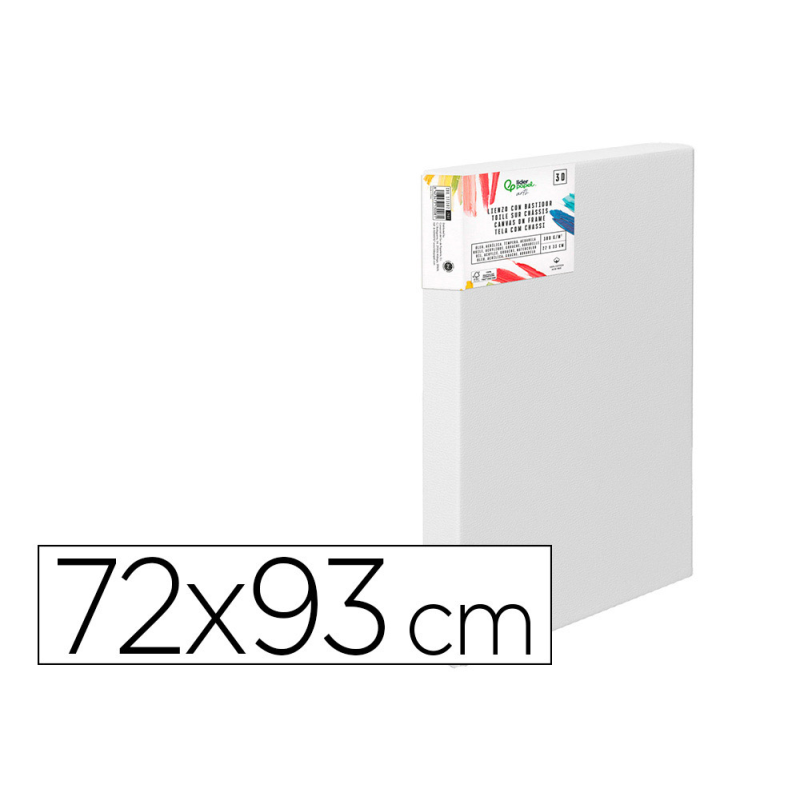 Bastidor 3d extragrueso liderpapel 30f grapado parte trasera algodon 100% 72x93 cm gramaje 380g/m2 certificado