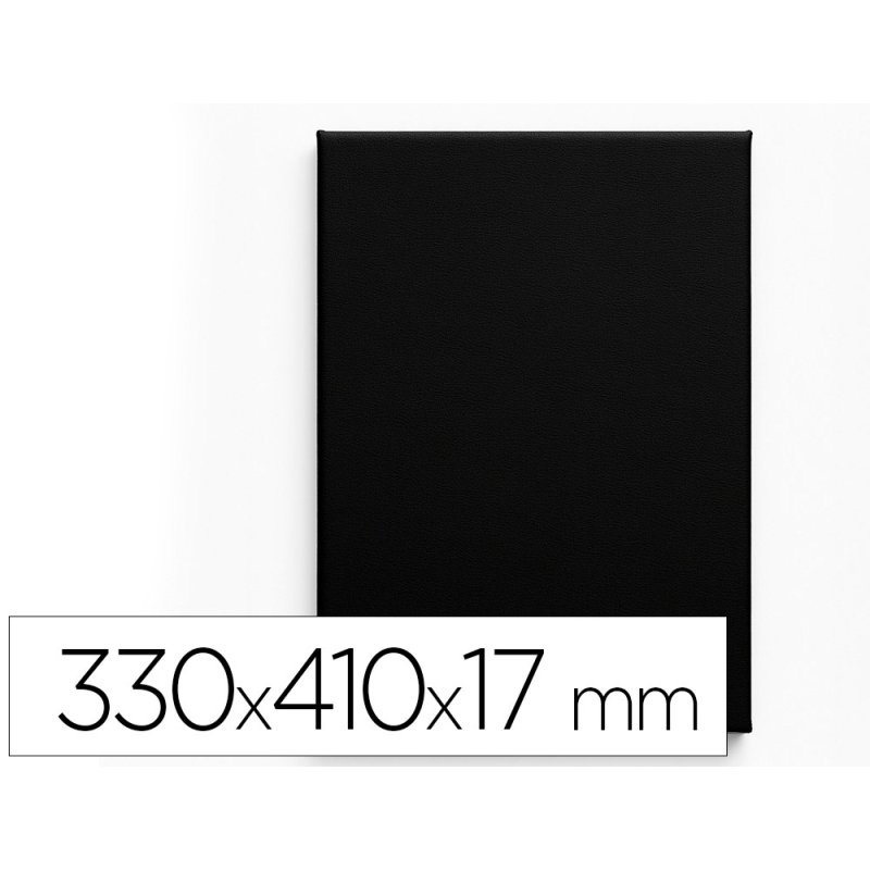 Bastidor negro liderpapel 6f lienzo grapado parte trasera algodon 100% 33x41 cm gramaje 320g/m2 certificado fsc