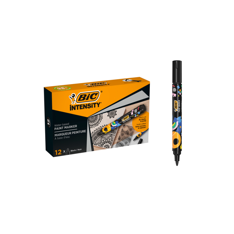 Rotulador bic intensity paint marker color negro