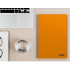 Cuaderno espiral liderpapel a4 smart tapa blanda 80h 75gr cuadro 4mm con margen color naranja