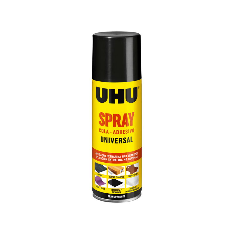 Pegamento uhu spray adhesivo 3 en 1 permanente bote de 200 ml