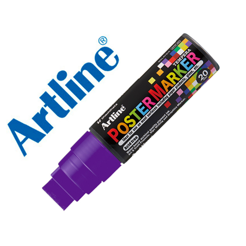 Rotulador artline poster marker epp-20 punta rectangular 20 mm color violeta